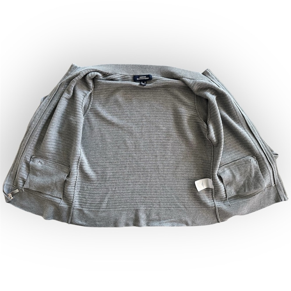 Lands’ End Outfitters Gray Zip-Front Knit Jacket | Size XS - Picture 11 of 17